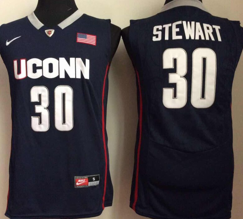 Breanna Stewart Jersey #30 Uconn Huskies NCAA Basketball Blue