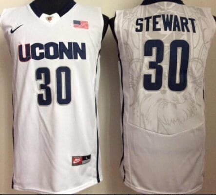 Breanna Stewart Jersey #30 Uconn Huskies NCAA Basketball White
