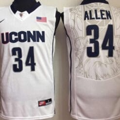 Ray Allen Jersey #34 Uconn Huskies NCAA Basketball White