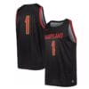 Under Armour #1 Black Maryland Terrapins Jersey College Replica Basketball Jerseys