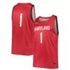 Under Armour #1 Red Maryland Terrapins Jersey College Replica Basketball Jerseys