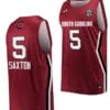 Victaria Saxton Jersey #5 South Carolina Gamecocks College Basketball Wine