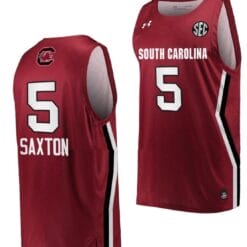 Victaria Saxton Jersey #5 South Carolina Gamecocks College Basketball Wine