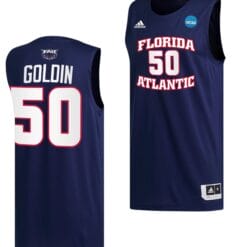 Vladislav Goldin Jersey #50 FAU Owls College Basketball 2023 NCAA March Madness Navy