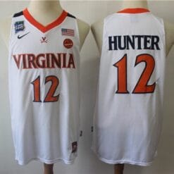 Virginia Cavaliers #12 DeAndre Hunter Jersey NCAA Basketball Jersey White