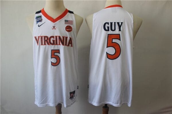 Kyle Guy Jersey #5 Virginia Cavaliers NCAA Basketball Jersey White