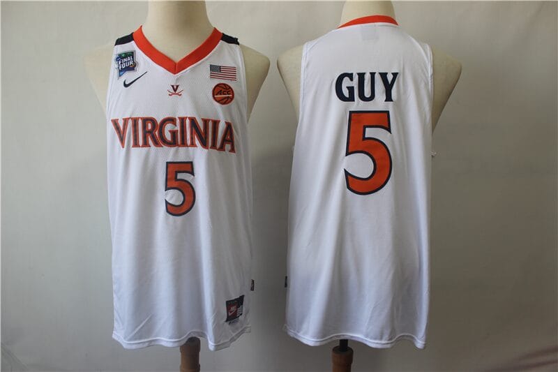 Kyle Guy Jersey #5 Virginia Cavaliers NCAA Basketball Jersey White