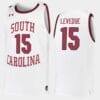 Wildens Leveque Jersey #15 South Carolina Gamecocks College Basketball White Replica