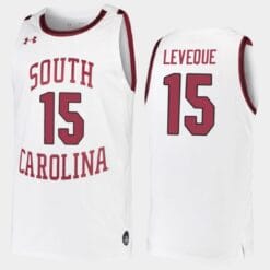 Wildens Leveque Jersey #15 South Carolina Gamecocks College Basketball White Replica