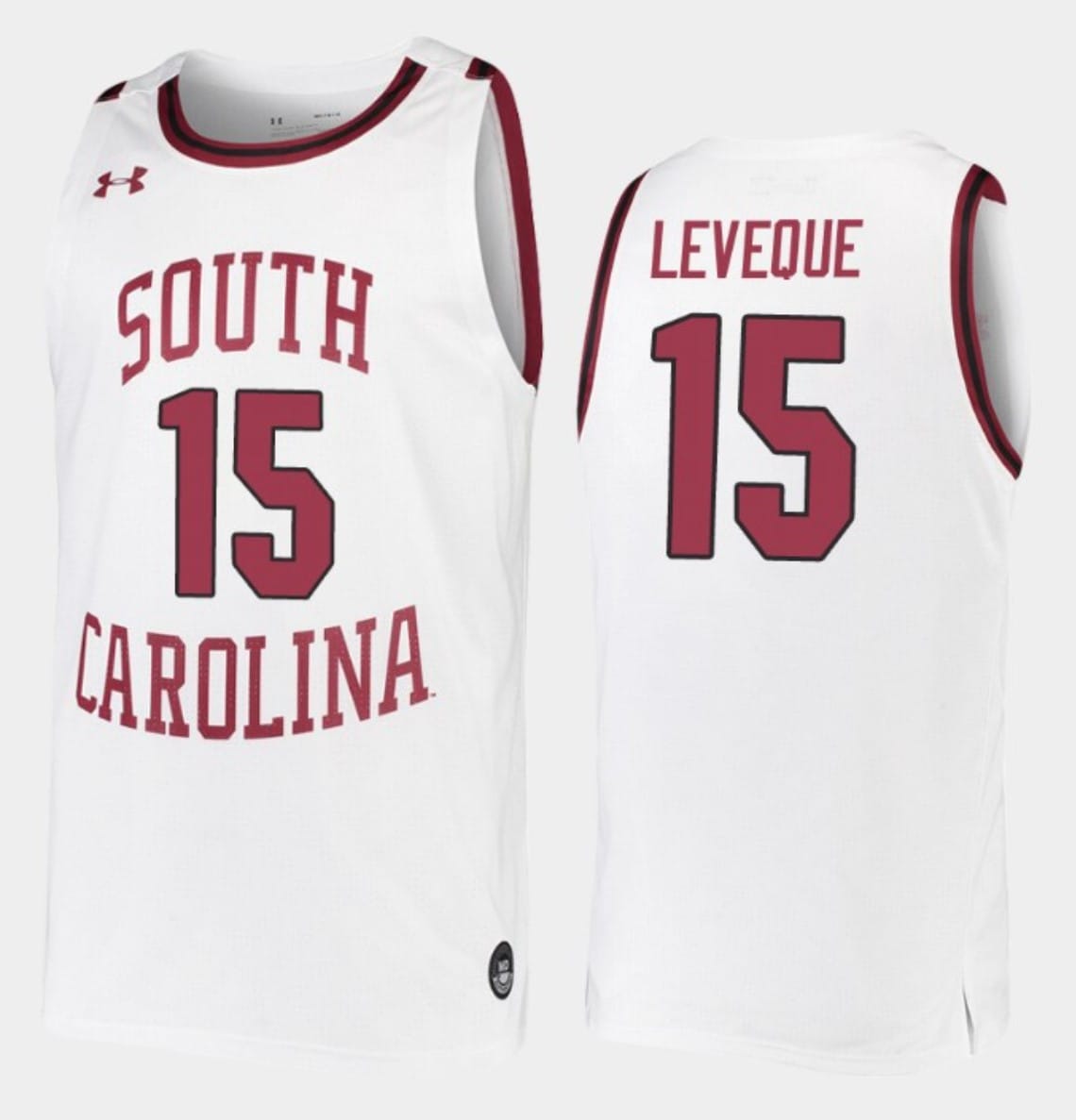 Wildens Leveque Jersey #15 South Carolina Gamecocks College Basketball White Replica