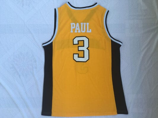 Chris Paul Jersey #3 Wake Forest Demon Deacons NCAA Basketball Jersey Yellow