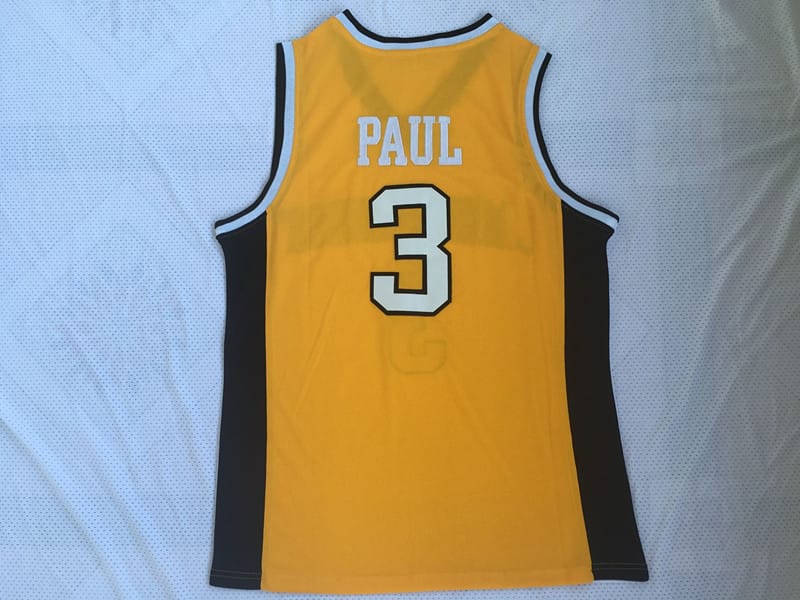 Chris Paul Jersey #3 Wake Forest Demon Deacons NCAA Basketball Jersey Yellow