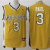 Wake Forest University #3 Chris Paul Jersey NCAA Basketball Jersey Yellow