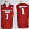 Washington State Cougars #1 Klay Thompson Jersey NCAA Basketball Jersey Red