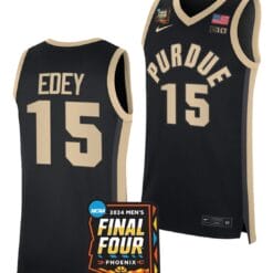 Zach Edey Jersey #15 Purdue Boilermakers 2024 NCAA March Madness Final Four Basketball Black
