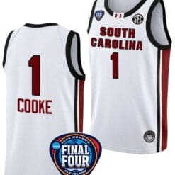 Zia Cooke Jersey #1 South Carolina Gamecocks Basketball 2024 NCAA March Madness Final Four White
