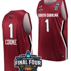 Zia Cooke Jersey South Carolina Gamecocks College Basketball 2023 NCAA Final Four Garnet Garnet #1