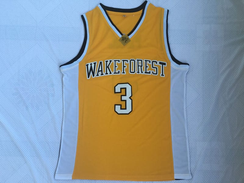 Chris Paul Jersey #3 Wake Forest University NCAA Basketball Yellow