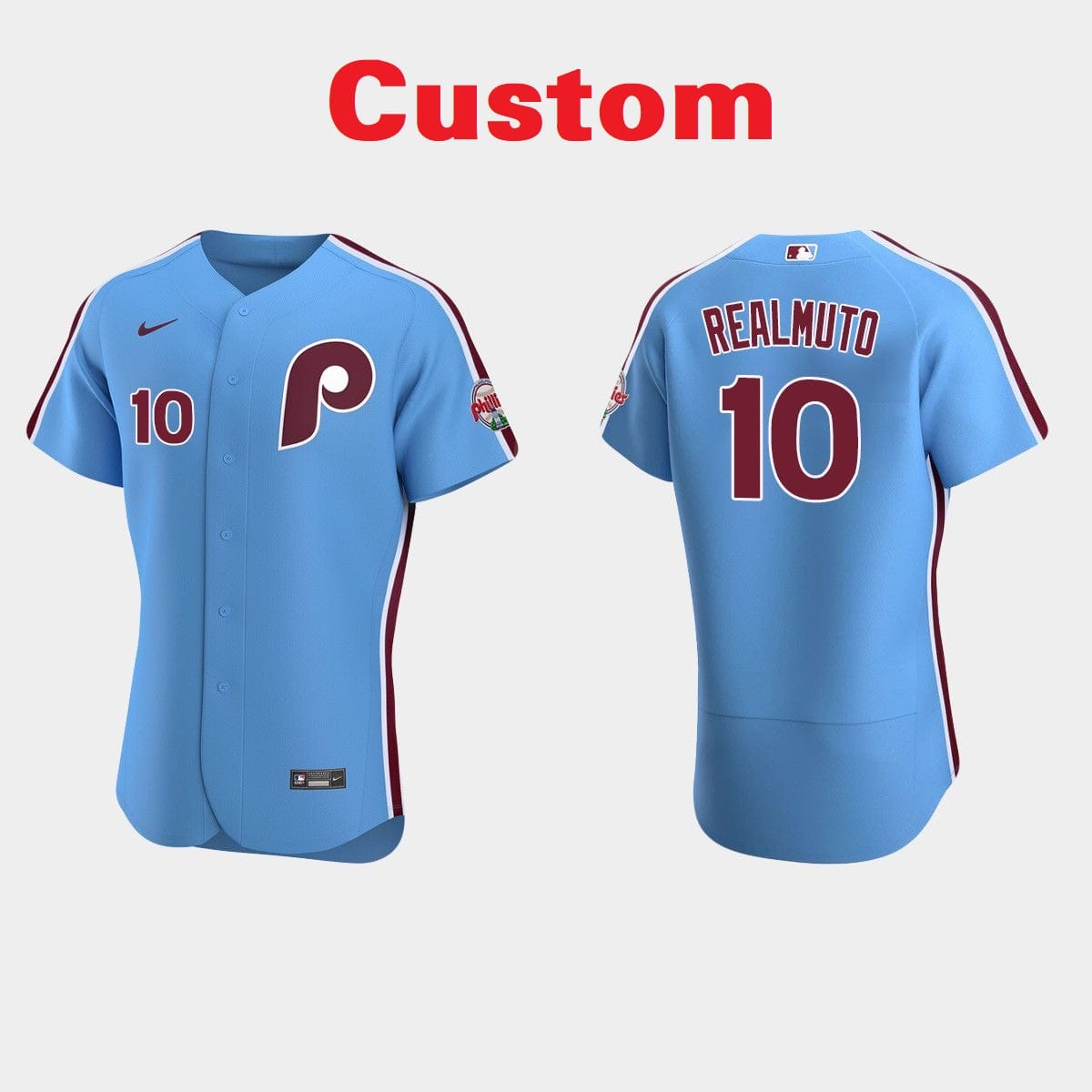 Custom Philadelphia Phillies Baseball Jersey Name and Number All Colors Available - Image 17