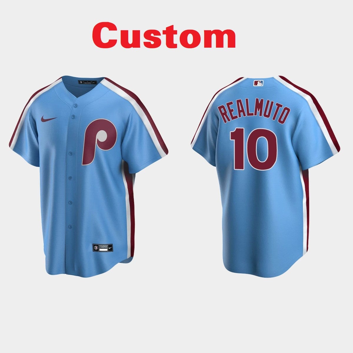 Custom Philadelphia Phillies Baseball Jersey Name and Number All Colors Available - Image 15