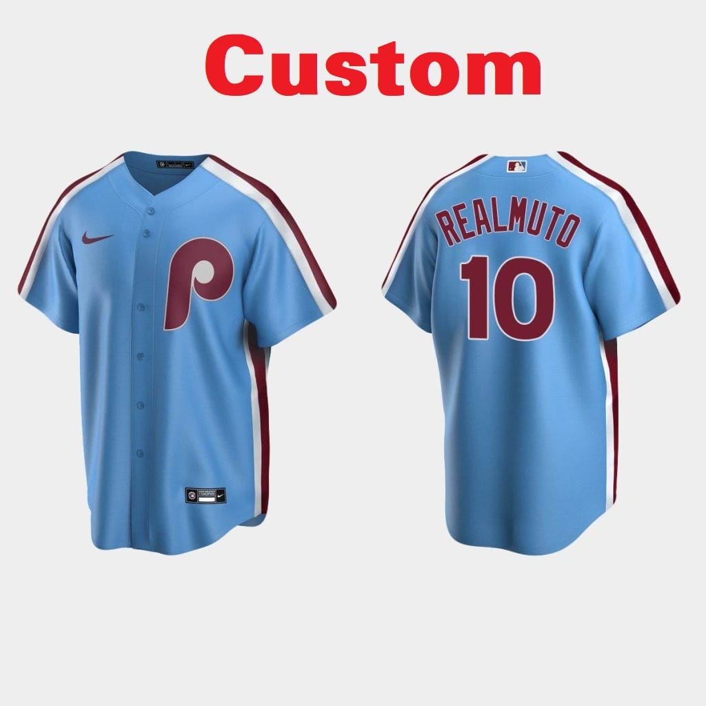 Custom Philadelphia Phillies Baseball Jersey Name and Number All Colors Available - Image 9