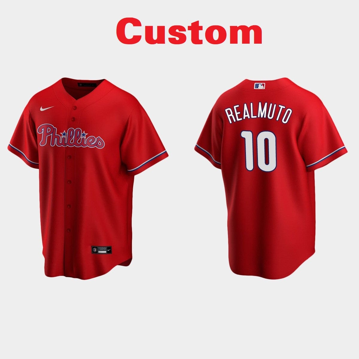 Custom Philadelphia Phillies Baseball Jersey Name and Number All Colors Available - Image 7
