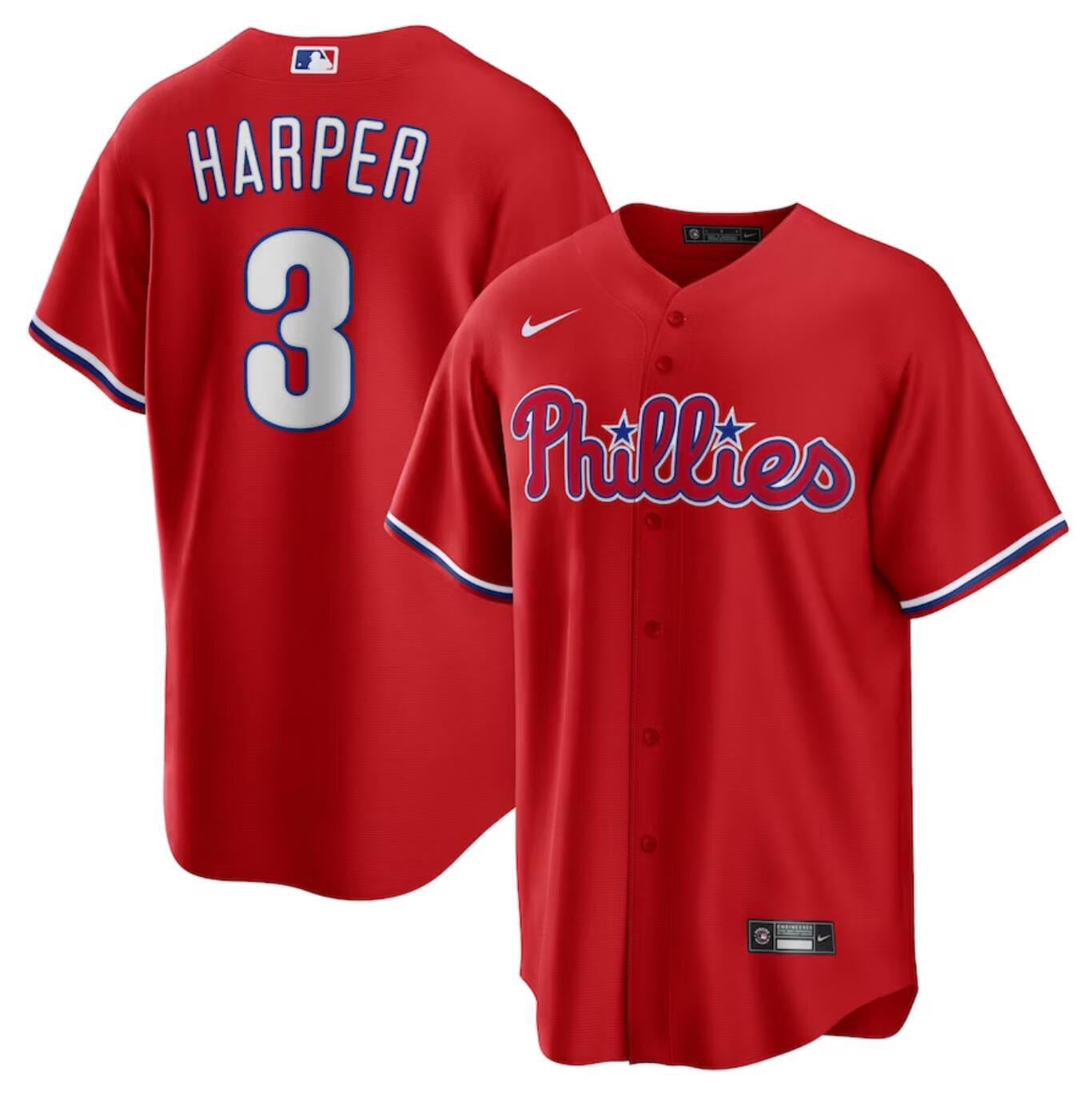Philadelphia Phillies #3 Bryce Harper Baseball Jersey - Image 14