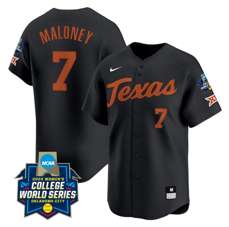 Ashton Maloney Jersey #7 Texas AM Aggies 2024 College World Series Patch Vapor Premier Limited NCAA Baseball Stitched Black