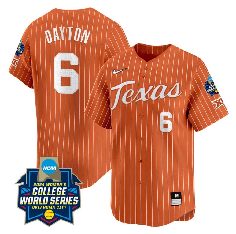 Bella Dayton Jersey #6 Texas AM Aggies 2024 College World Series Patch Vapor Premier Limited NCAA Baseball Stitched Pinstripe Orange