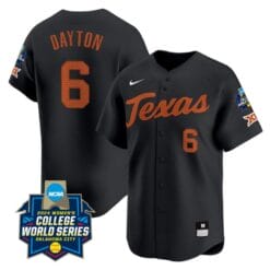 Bella Dayton Jersey #6 Texas AM Aggies 2024 College World Series Patch Vapor Premier Limited NCAA Baseball Stitched Black