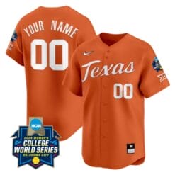 Custom Texas AM Aggies Jersey 2024 College World Series Champions Vapor Premier Limited NCAA Baseball Stitched Orange