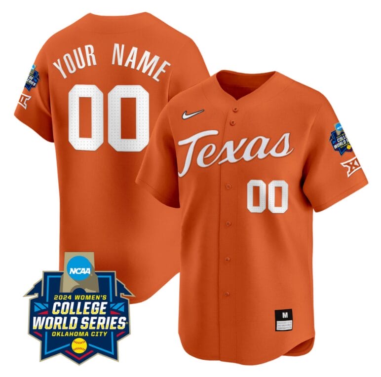 Custom Texas AM Aggies Jersey 2024 College World Series Champions Vapor Premier Limited NCAA Baseball Stitched Orange