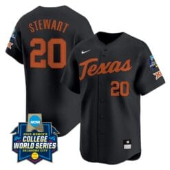 Katie Stewart Jersey #20 Texas AM Aggies 2024 College World Series Patch Vapor Premier Limited NCAA Baseball Stitched Black