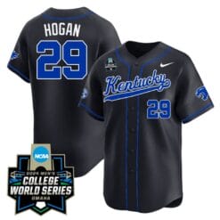 Robert Hogan Jersey #29 Kentucky Wildcats 2024 College World Series Vapor Premier Limited NCAA Baseball Stitched Black
