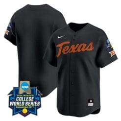 Texas AM Aggies Team Jersey 2024 College World Series Patch Vapor Premier Limited NCAA Baseball Stitched Black