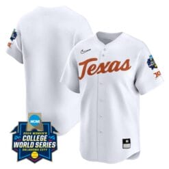 Texas AM Aggies Team Jersey 2024 College World Series Patch Vapor Premier Limited NCAA Baseball Stitched White