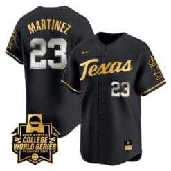 Viviana Martinez Jersey #23 Texas AM Aggies 2024 College World Series Patch Vapor Premier Limited NCAA Baseball Stitched Black Gold