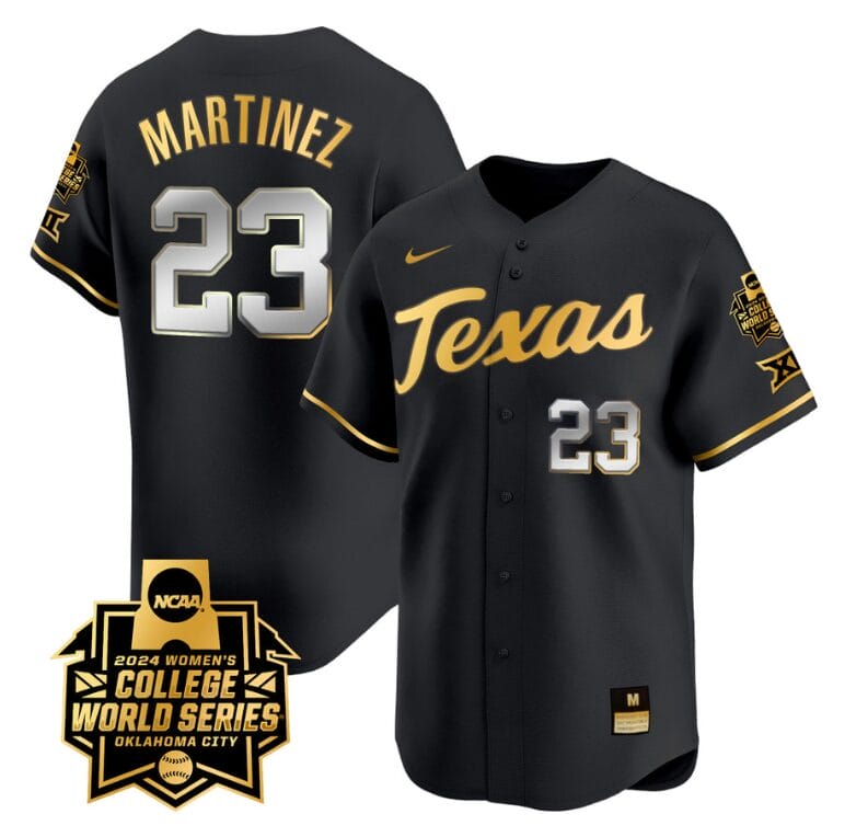 Viviana Martinez Jersey #23 Texas AM Aggies 2024 College World Series Patch Vapor Premier Limited NCAA Baseball Stitched Black Gold