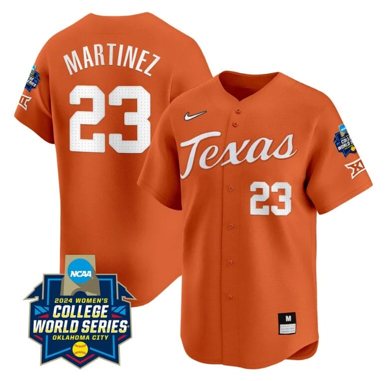 Viviana Martinez Jersey #23 Texas AM Aggies 2024 College World Series Patch Vapor Premier Limited NCAA Baseball Stitched Orange