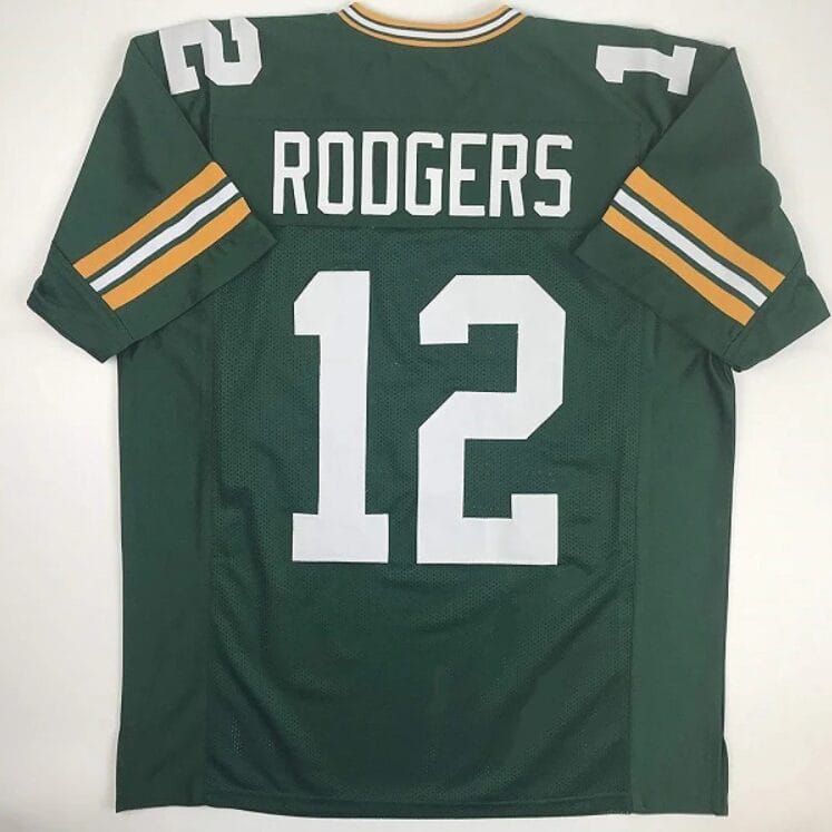 Aaron Rodgers Jersey Green Bay Packers Custom Throwback Football