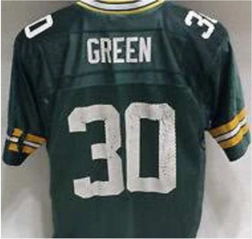 Ahman Green Jersey Green Bay Packers Custom Throwback Football Green