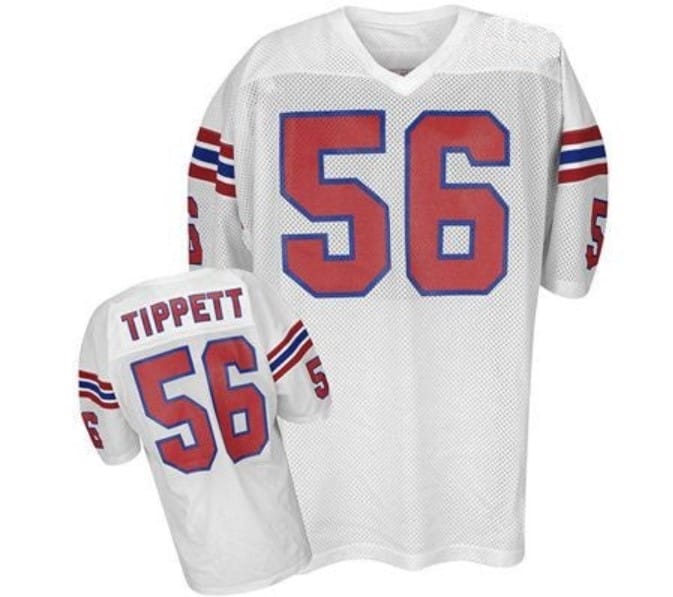 Andre Tippett Jersey New England Patriots Custom Throwback Football White