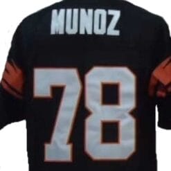 Anthony Munoz Jersey Cincinnati Bengals Custom Throwback Football Black