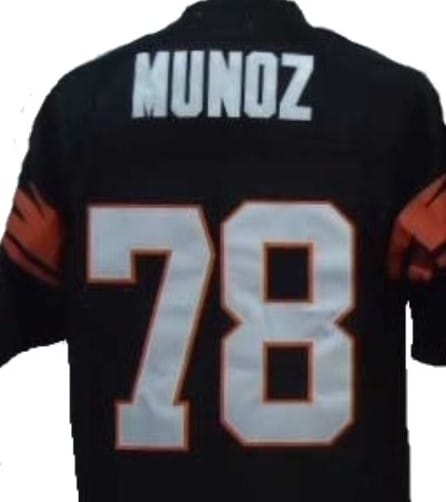 Anthony Munoz Jersey Cincinnati Bengals Custom Throwback Football Black