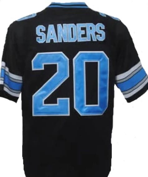 Barry Sanders Jersey Detroit Lions Custom Throwback Football Black