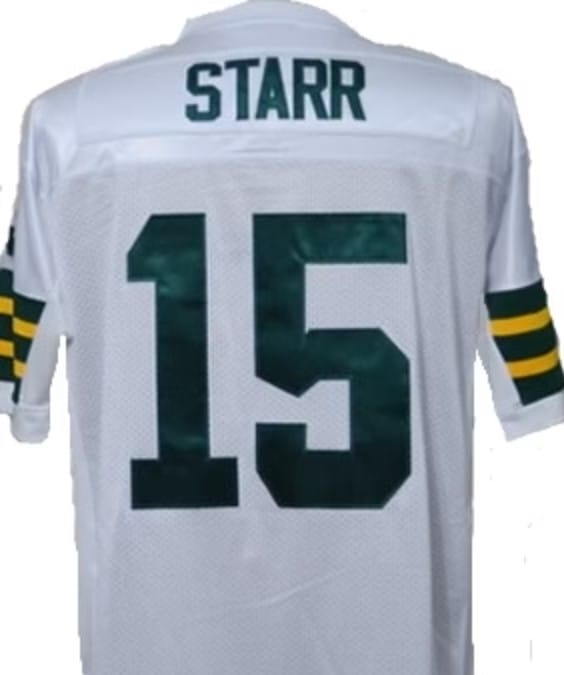 Bart Starr Jersey Green Bay Packers Custom Throwback Football White