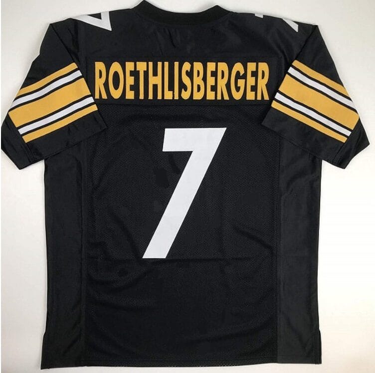 Ben Roethlisberger Jersey Pittsburgh Steelers Custom Throwback Football Black