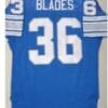 Benny Blades Jersey Detroit Lions Custom Throwback Football Blue