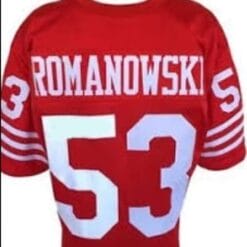 Bill Romanowski Jersey San Francisco 49ers Custom Throwback Football Red