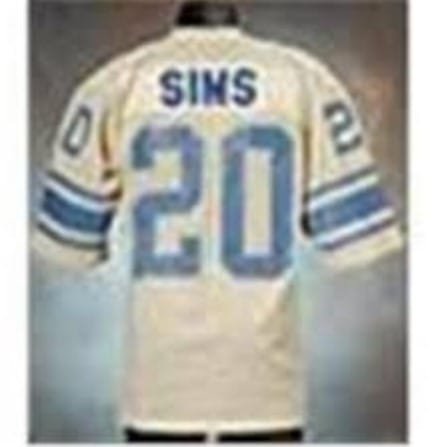 Billy Sims Jersey Detroit Lions Custom Throwback Football White